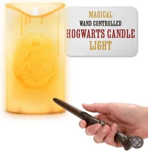 Paladone Harry Potter Hogwarts LED Candle with Wand Remote - Officially Licensed Wizarding World Merchandise, Great Hall Battery Powered Candlelight Decor for Themed Events