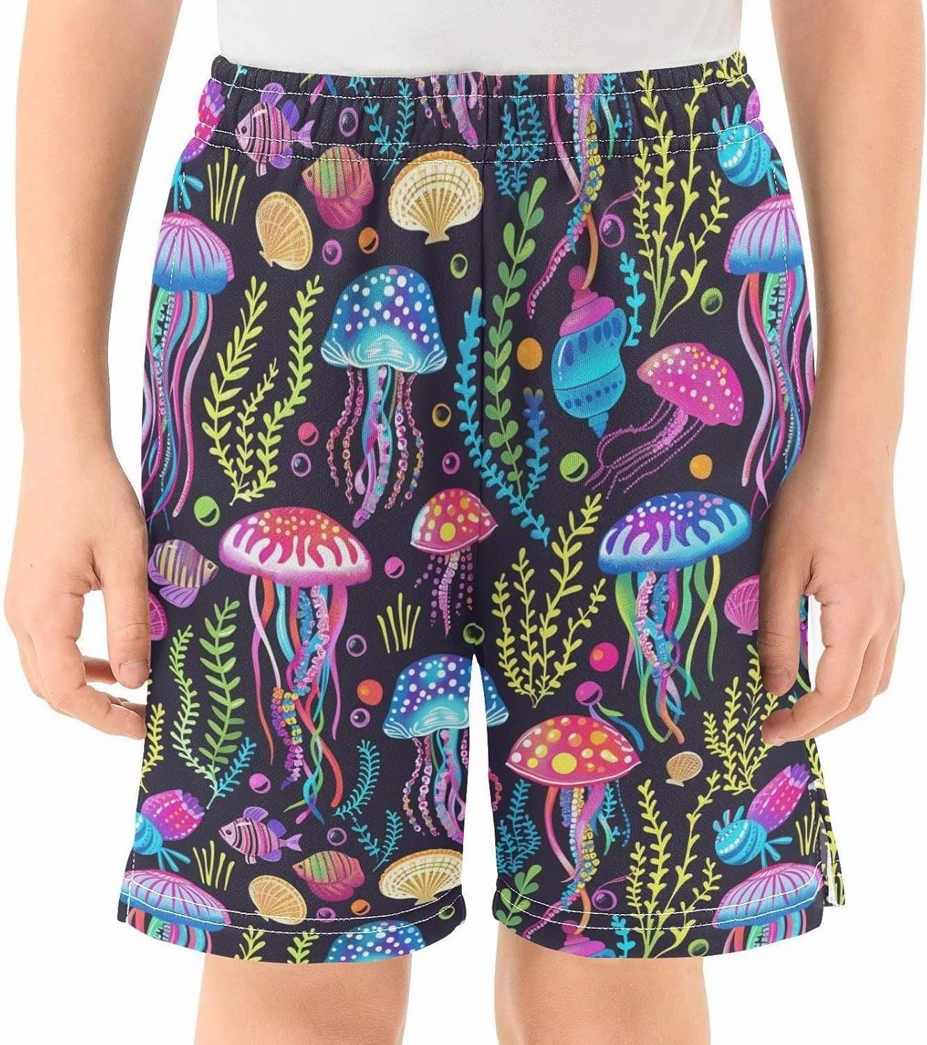 panksolu Boys Shorts Casual Athletic Shorts Elastic Waist with Pockets Teens Summer Track Shorts for Outdoor Activity 7-15Y