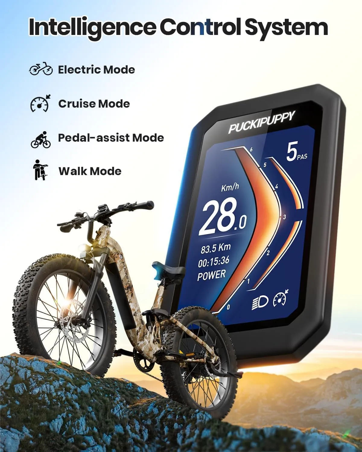 Parcel Battery, Electric Bike for Adults 960W, 48V 20AH Battery Adult Electric Bicycles, 26" Fat Tire Full Suspension Step-Thru Ebike, 28MPH Mountain Ebike, 7 Speed, 80Miles Range