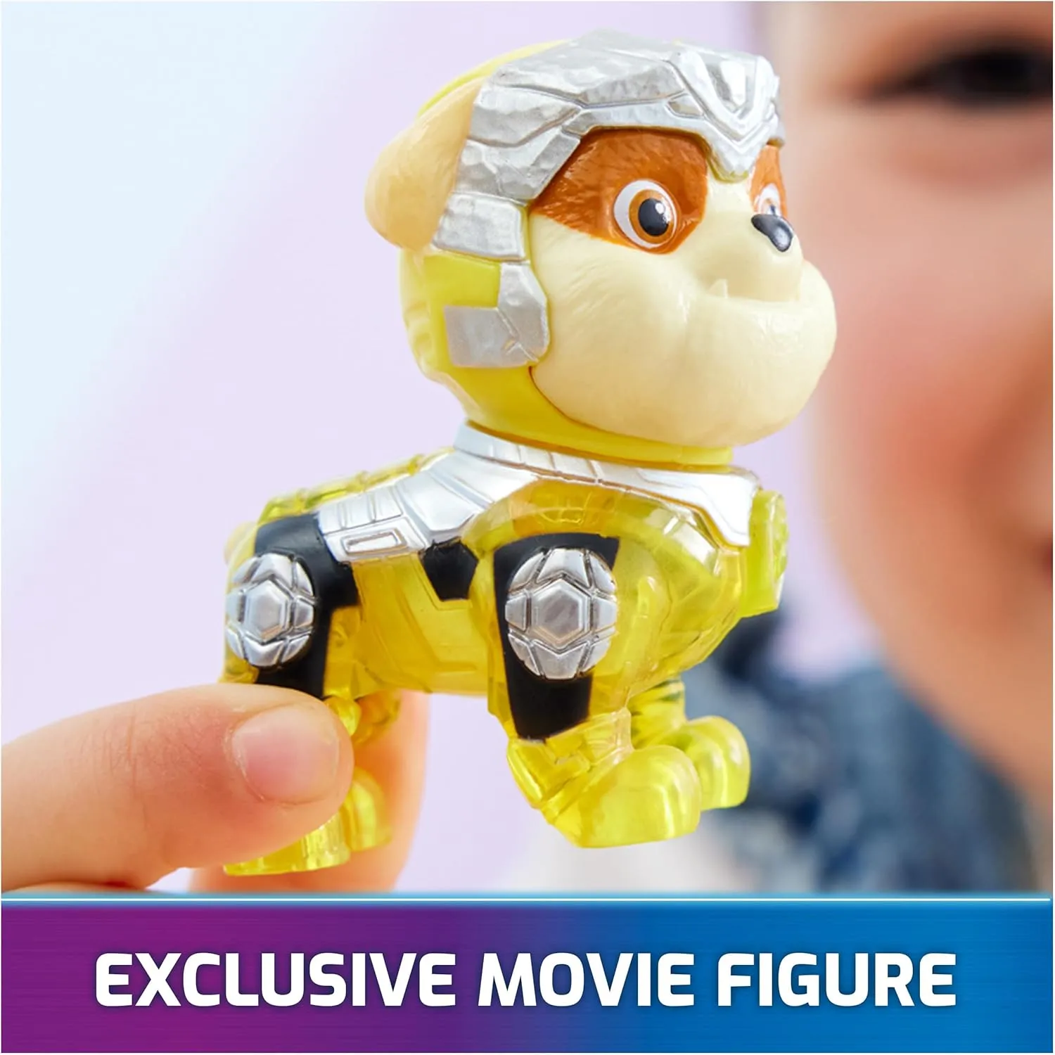 Paw Patrol: The Mighty Movie, Construction Toy Truck with Rubble Mighty Pups Action Figure, Lights and Sounds, Kids Toys for Boys & Girls 3 