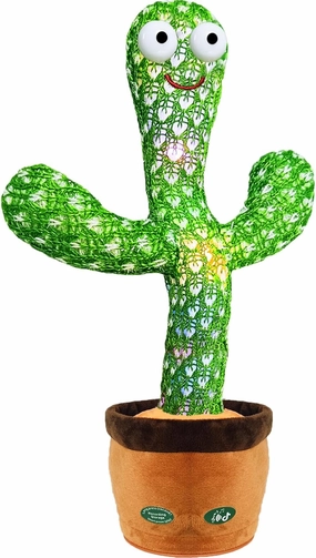 Pbooo Mimicking Cactus Toy for Babies, Ing Talking 15 Second Voice Recorder Cactus Toy, Led Tummy Time Toys Musical Cactus Toys, Singing Cactus Toy Birthday Gift