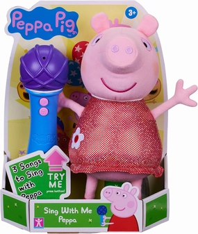 Peppa Pig, Sing With Me Peppa, Interactive Plush, Musical Plush Toy with Microphone, Toys, Preschool Gift