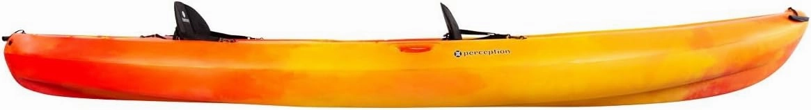 Perception Rambler | Sit on Top Tandem Kayak | Recreational Kayak for Two | Storage with Tie Downs