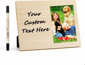 Personalized Baby Picture Frame-Ideal Memorial Gift for Baby Friend Couple Family Dog Cat Pet Keepsake Photo Frame, Wood Picture Frame for All 4x6 Photos with Blank Space and Acrylic Cover