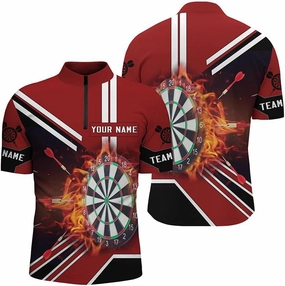 Personalized Dart Shirts for Men, Dart Jerseys for Men, 3D Darts Board Galaxy Universe Men Darts Quarter