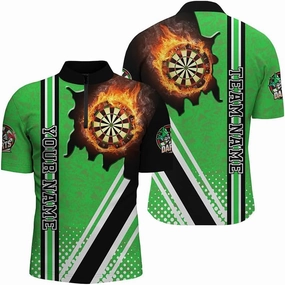 Personalized Dart Shirts for Men, Dart Jerseys for Men, Dart Shirts, Dart Jersey, Black Green Darts Board