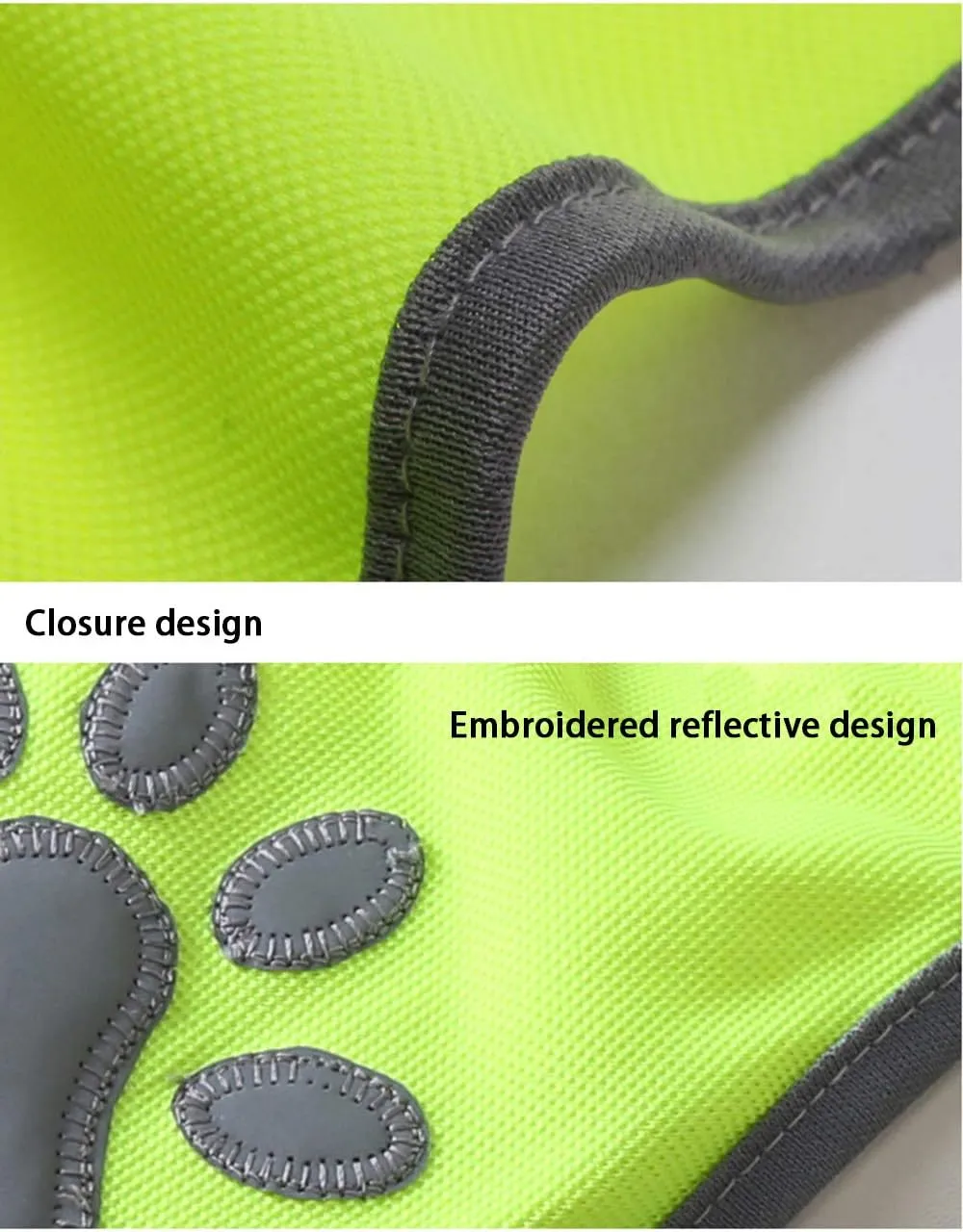Pet Clothes, Dog Safety Vest with Reflective Dog Paw Adjustable Vest Jacket for Husky,Golden Retriever and Other Dog (L, Pink)
