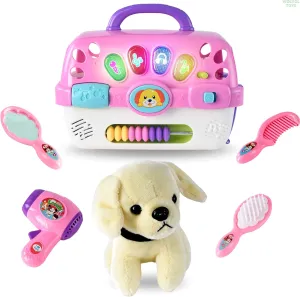 Pet Vet Kit - Colorful Pet Grooming Playset Toy with Lights & Audio - Imaginative Pretend Play for Kids - for Buys & Girls