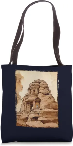 Petra Archaeological Site Jordan For Adventure Travel Tote Bag