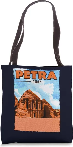 Petra Archaeological Site Jordan For Adventure Travel Tote Bag