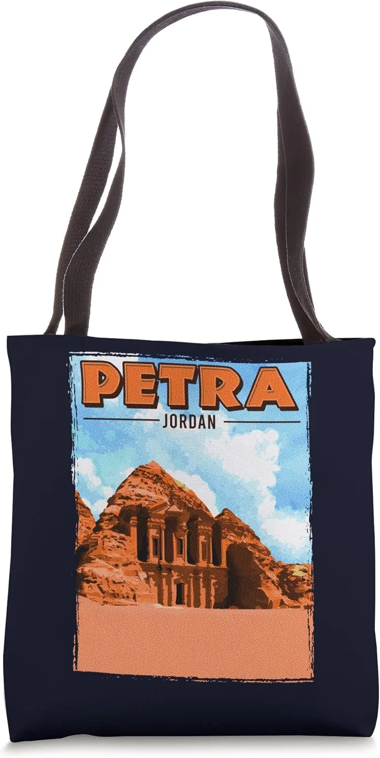 Petra Archaeological Site Jordan For Adventure Travel Tote Bag