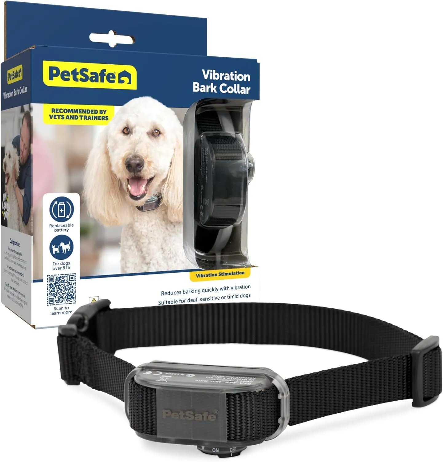 PetSafe Vibration Bark Control Collar - 10 Combinations of Vibration Correction - Reduces Excessive Barking