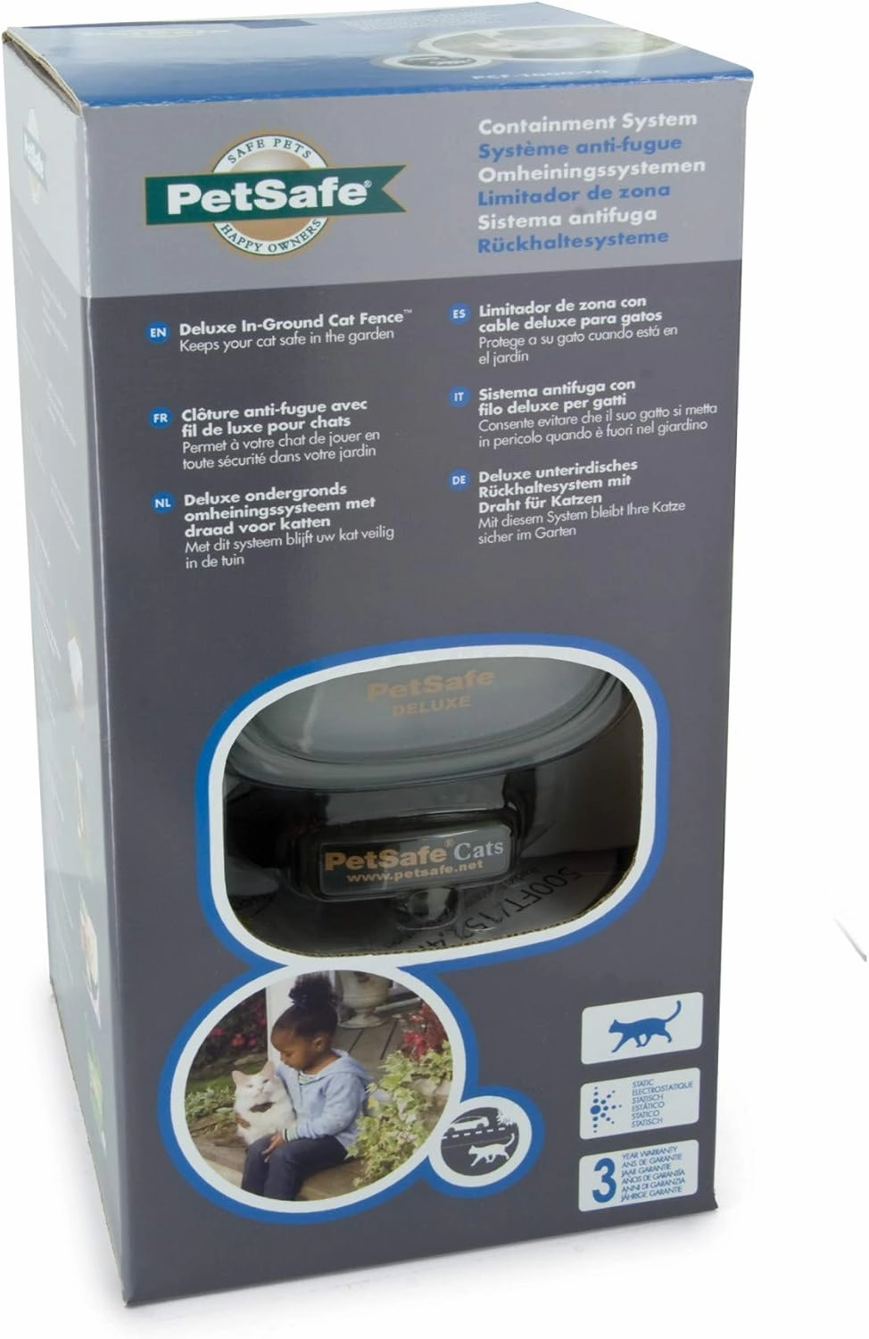 PetSafe In-Ground Cat Fence - Waterproof - Tone and Static Correction - Stretch-Section for Safety - for Cats Over 6 lb. - from The Parent Company of Invisible Fence Brand
