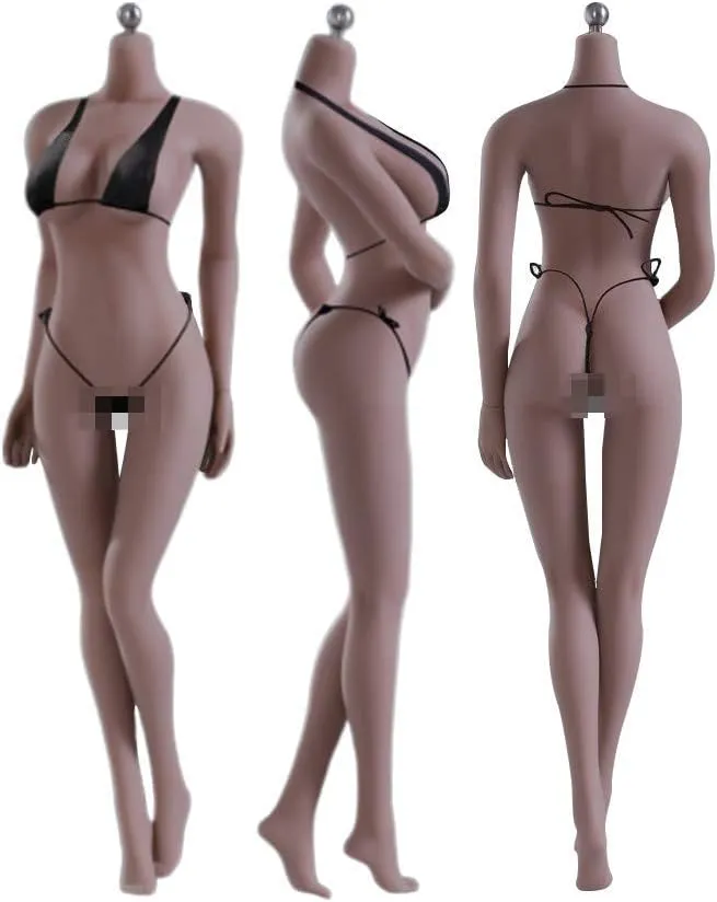 Phicen TBLeagueFemale Seamless Action Figures-Realistic Full Silicone Body White Skin & Stainless Steel Skeleton-1/6 Scale Super Flexible Female Figure Dolls for Arts/Drawings/Photography (S09C)