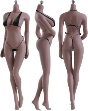 Phicen TBLeagueFemale Seamless Action Figures-Realistic Full Silicone Body White Skin & Stainless Steel Skeleton-1/6 Scale Super Flexible Female Figure Dolls for Arts/Drawings/Photography (S09C)