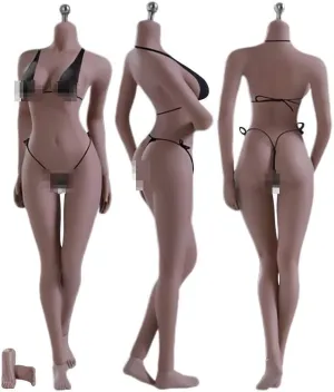 Phicen TBLeagueFemale Seamless Action Figures-Realistic Full Silicone Body White Skin & Stainless Steel Skeleton-1/6 Scale Super Flexible Female Figure Dolls for Arts/Drawings/Photography (S12D)