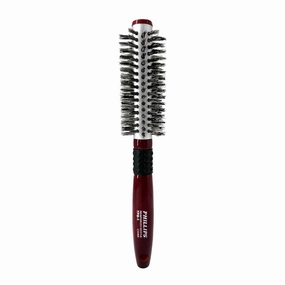 Phillips Brush Thermal Ceramic 1.5 Inch Round Hair Brush, 100% Pure Boar Bristles & Ergonomic Beech Wood Handle – Ceramic Barrel Brush Head for Styling & Volumizing All Hair Types, TPB-1