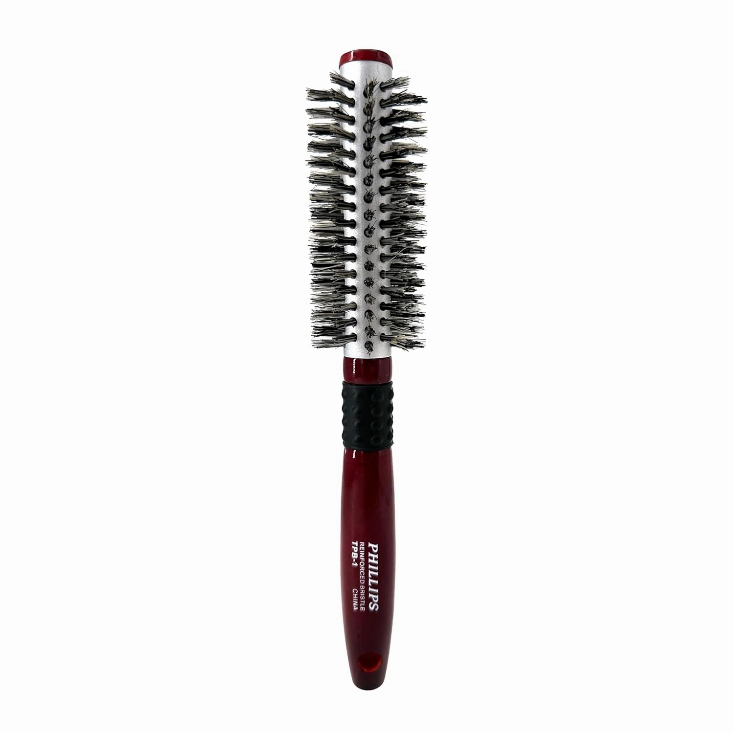 Phillips Brush Thermal Ceramic 1.5 Inch Round Hair Brush, 100% Pure Boar Bristles & Ergonomic Beech Wood Handle – Ceramic Barrel Brush Head for Styling & Volumizing All Hair Types, TPB-1