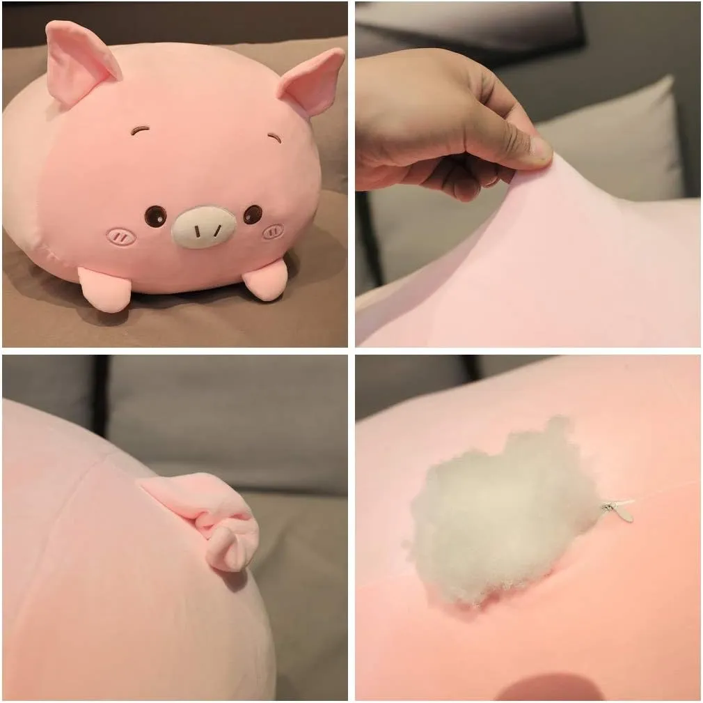Pig Plush Pillow Soft Pig Stuffed Animal Toy Piggy Body Pillow, 23.6"