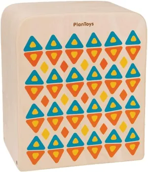 PlanToys Rhythm Box II Toddler Musical Instruments - Wooden and Chemical-Free Hand Drum for Kids.