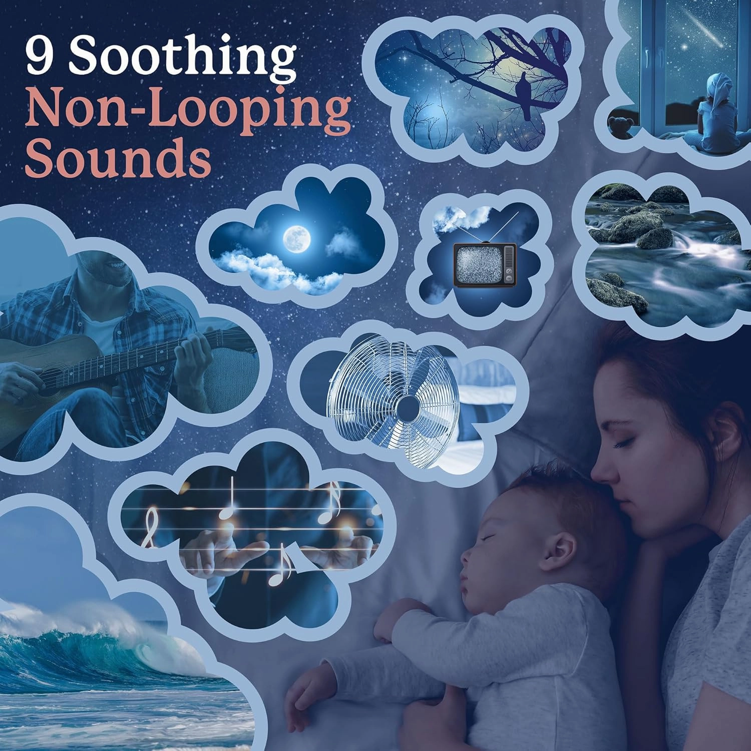 Plug In White Noise Sound Machine for Baby Sleep & Adults, Hallway & Bathroom Noise Blocker, Outlet Sound Machine for Office Privacy & Home Use with Adjustable Night Light & Memory Function by Calm Me