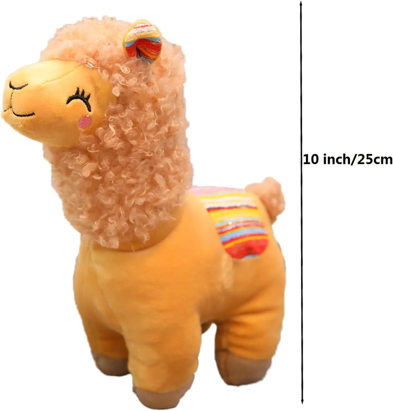 Plush Alpaca Stuffed Animal, Cute Alpaca Plush Doll Toys. Fluffy Alpaca Plushies, Plushie Llama Stuffed Animal Gift for Kids and Lovers in Christmas, Birthday, Valentine's Day...(Brown)