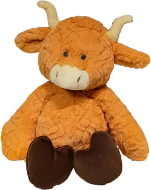 Plush Brown Cow Stuffed Animal Soft Plushies Huggable Cartoon Brown Cow Plush Toy Cattle Cute Yak Animal Cuddle Gifts for Kids and Lovers 12.6 Inch