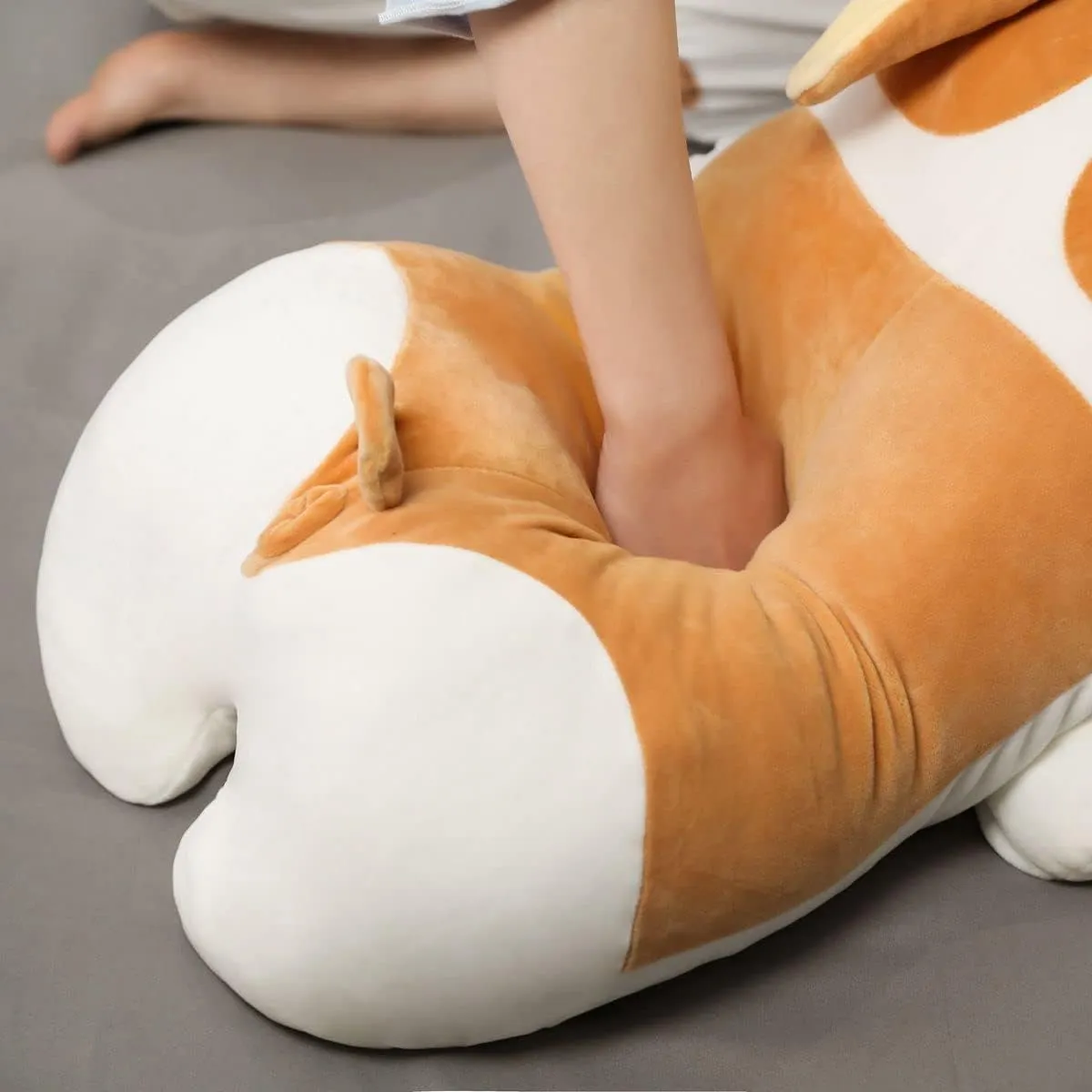 Plush Corgi Dog Toy 15.7in Stuffed Animal Corgi Doll Shiba Inu Dog Plush Pillow, Gift for Kids and Girls