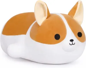 Plush Corgi Dog Toy 15.7in Stuffed Animal Corgi Doll Shiba Inu Dog Plush Pillow, Gift for Kids and Girls