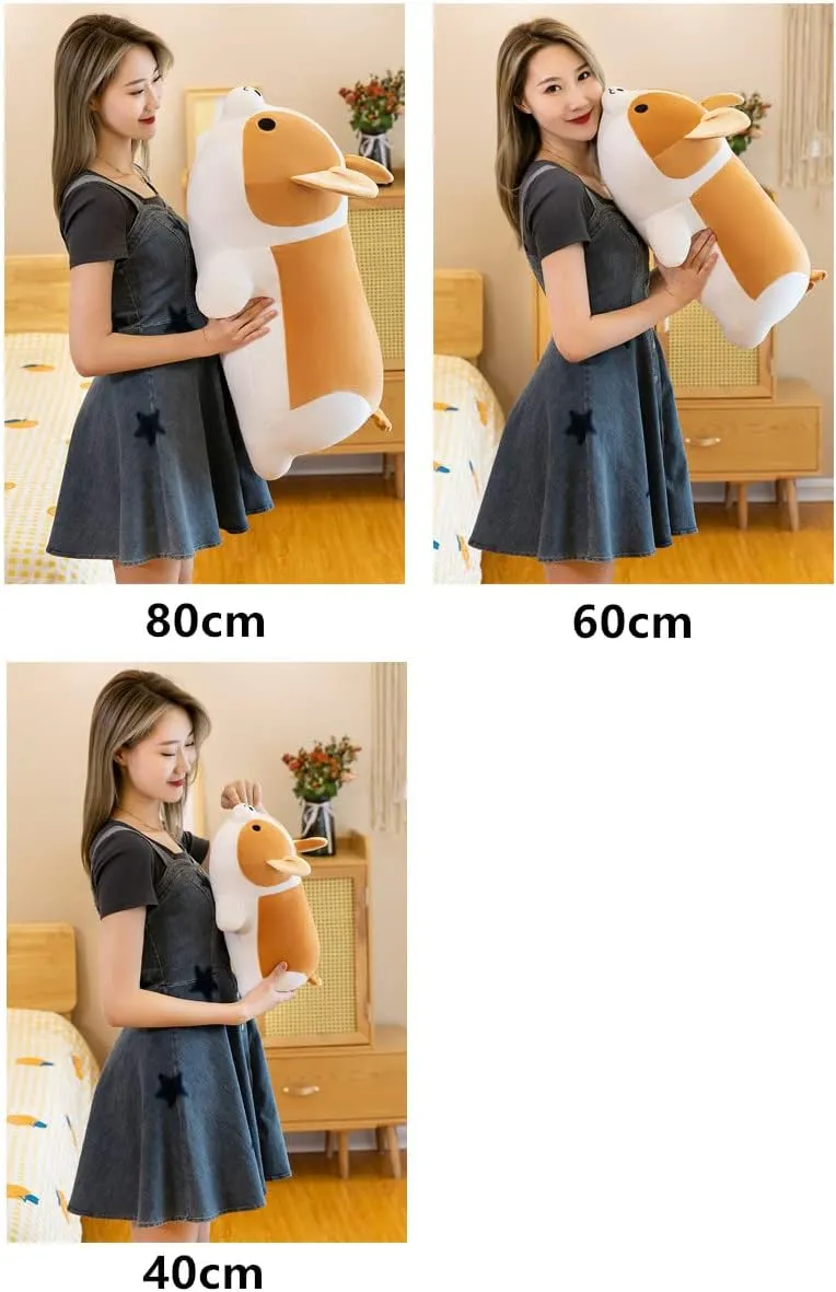 Plush Corgi Dog Toy 15.7in Stuffed Animal Corgi Doll Shiba Inu Dog Plush Pillow, Gift for Kids and Girls