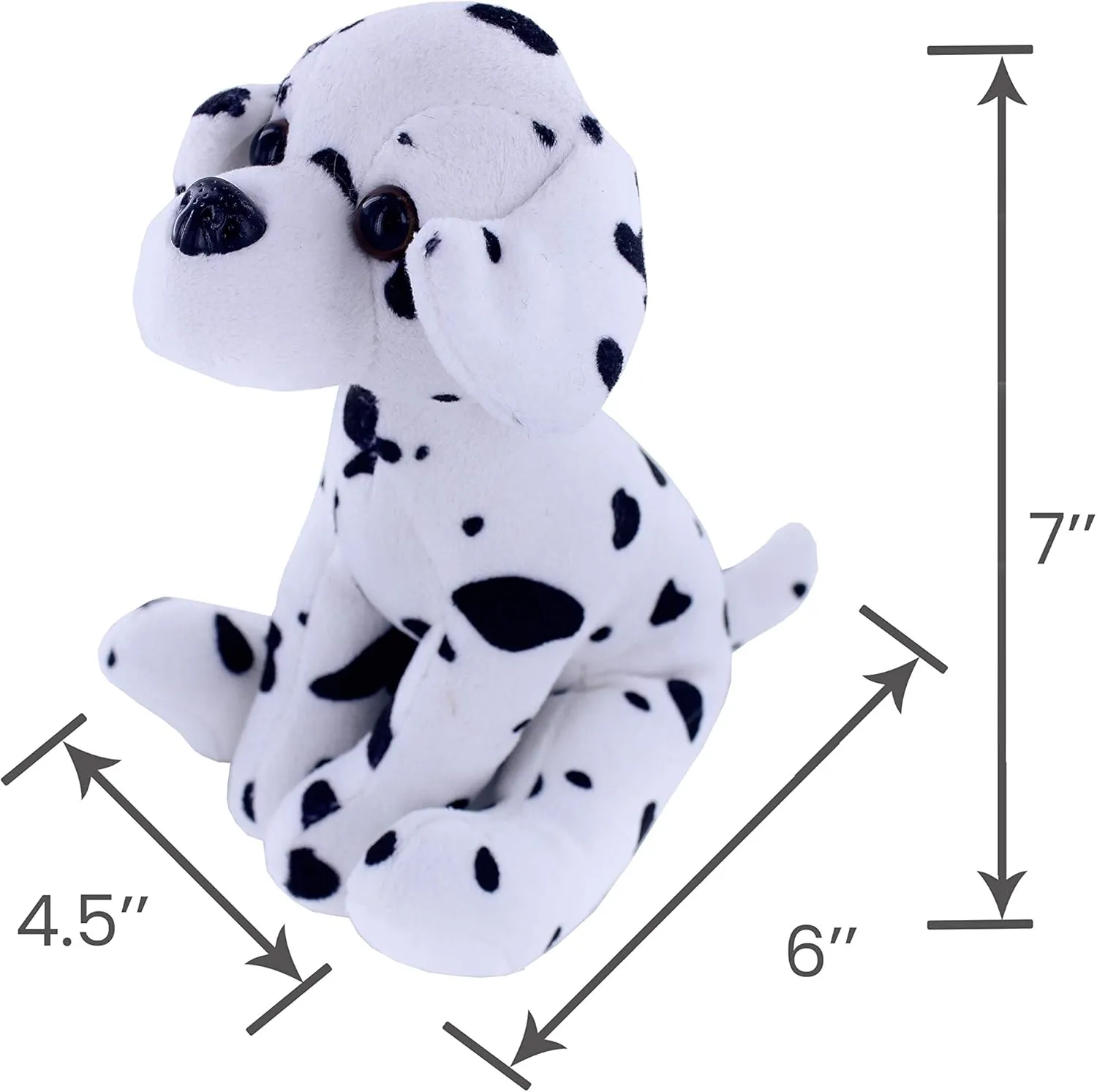 Plushland Pawpals paw pal Stuffed Animal Teddy Bear Toys Puppy Dog 8 Inches, Birthday Holiday Halloween Christmas Bone Best Friend (Dalmatian)