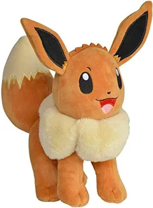 Pokemon 8" Eevee Plush - Officially Licensed - Let's Go Starter Figure - Authentic Soft Stuffed Animal Toy - Gift for Kids, Boys, Girls - 2 