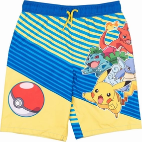 Pokemon UPF 50  Swim Trunks Bathing Suit Little Kid to Big Kid Sizes (4-14-16)