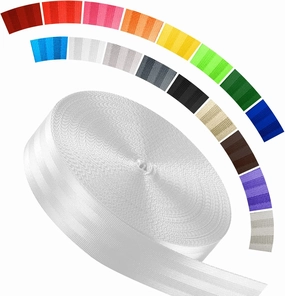 Polyester Webbing Strap 16 Colors – 1"&1.5"&1.9" – 16.5 25 33 55 Yards Heavy Duty Webbing Roll, Flat Webbing Strap for Indoor&Outdoor Gear, Climbing, DIY Crafting, Repairing