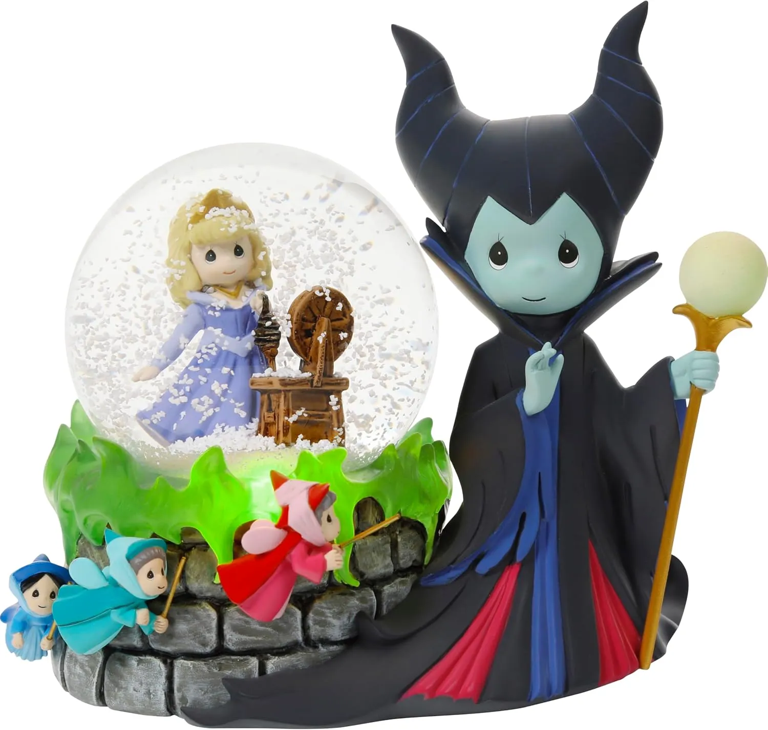 Precious Moments Sleeping Beauty Snow Globe | May Kindness Abound Disney Sleeping Beauty Resin/Glass Musical Snow Globe | Disney Decor & Gifts
