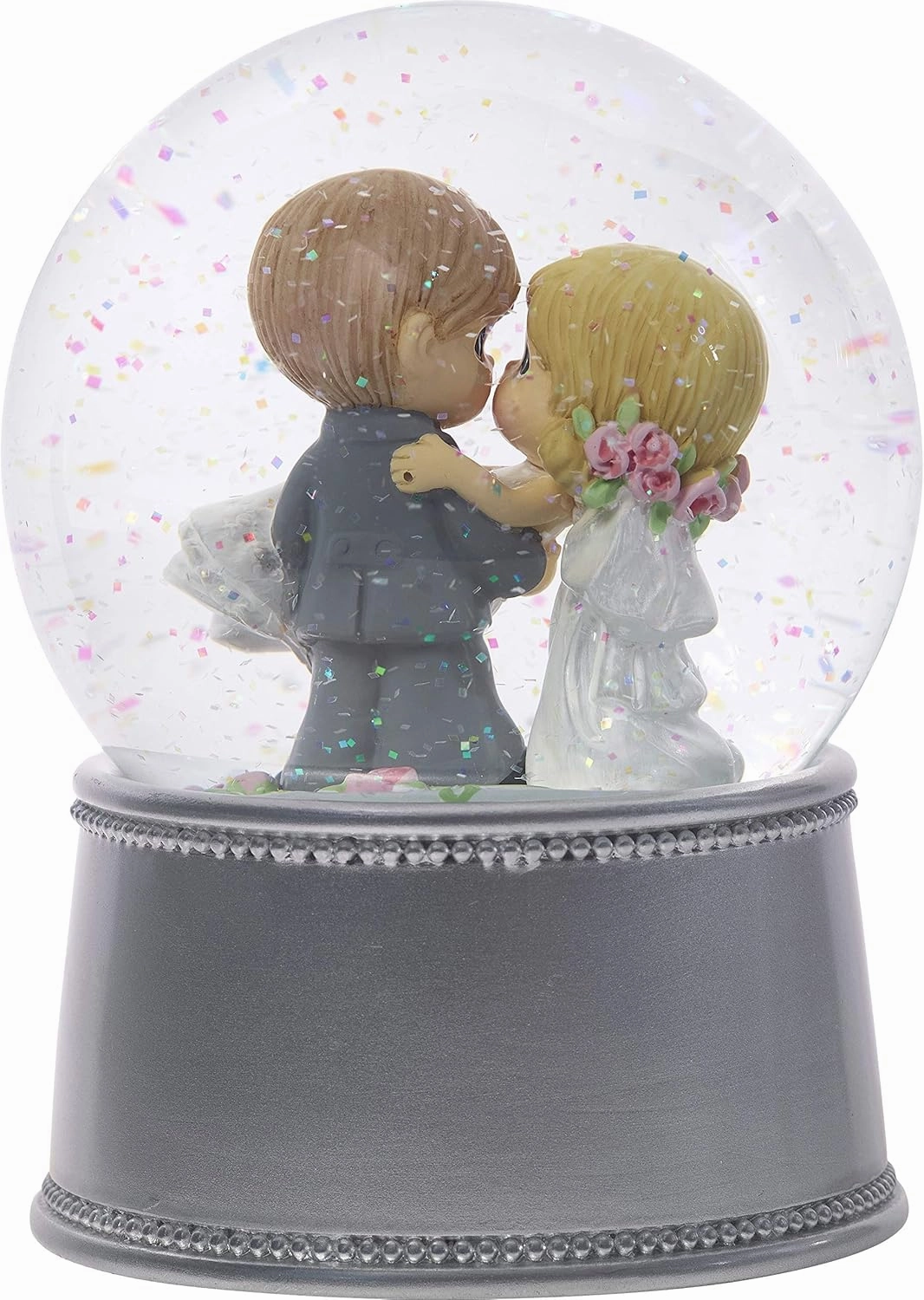 Precious Moments Lifetime of Happiness Bride & Groom Musical Resin/Glass Snow Globe 182101