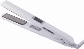 Professional Ultrasonic & Infrared Hair Care Iron Recovers the damaged hair Hair Treament Styler Cold Iron Hair Care Treatment, Infrared Ultrasonic Hair Straightener,White