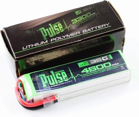 Pulse 4500mah 35C 14.8V 4S LiPo Battery No Connector - 4S Lipo Battery for Remote Control Toy Vehicle for Adult (RC Helicopter, RC Airplane VMAR 60") (HELIDIRECT)