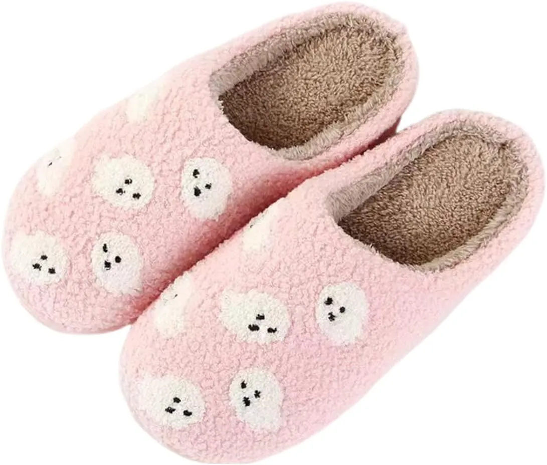 Pumpkin Slippers Halloween Slippers for Women Men House Shoes Spooky Slides Soft Warm Plush Couple Shoes