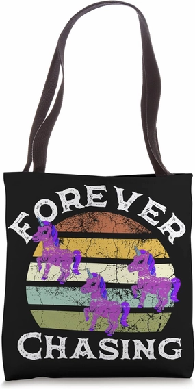 Purple Unicorn Forever Chasing Funny Recruiter Recruiting Tote Bag