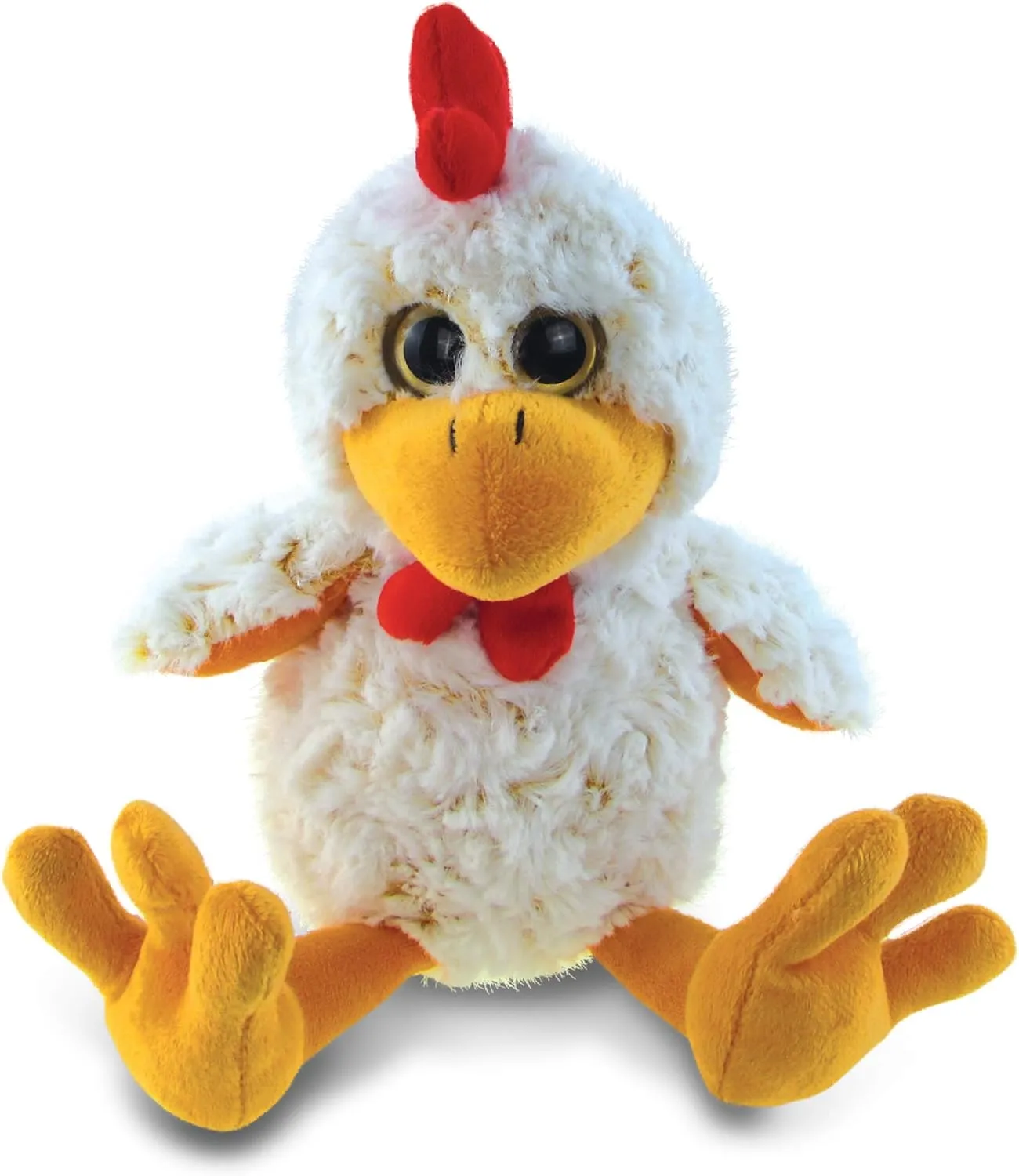 Puzzled DolliBu Plush Rooster Stuffed Animal - Soft Plush Huggable Sitting Yellow Rooster, Adorable Playtime Plush Toy, Cute Farm Life Cuddle Gift for Kids & Adults - 9 Inch