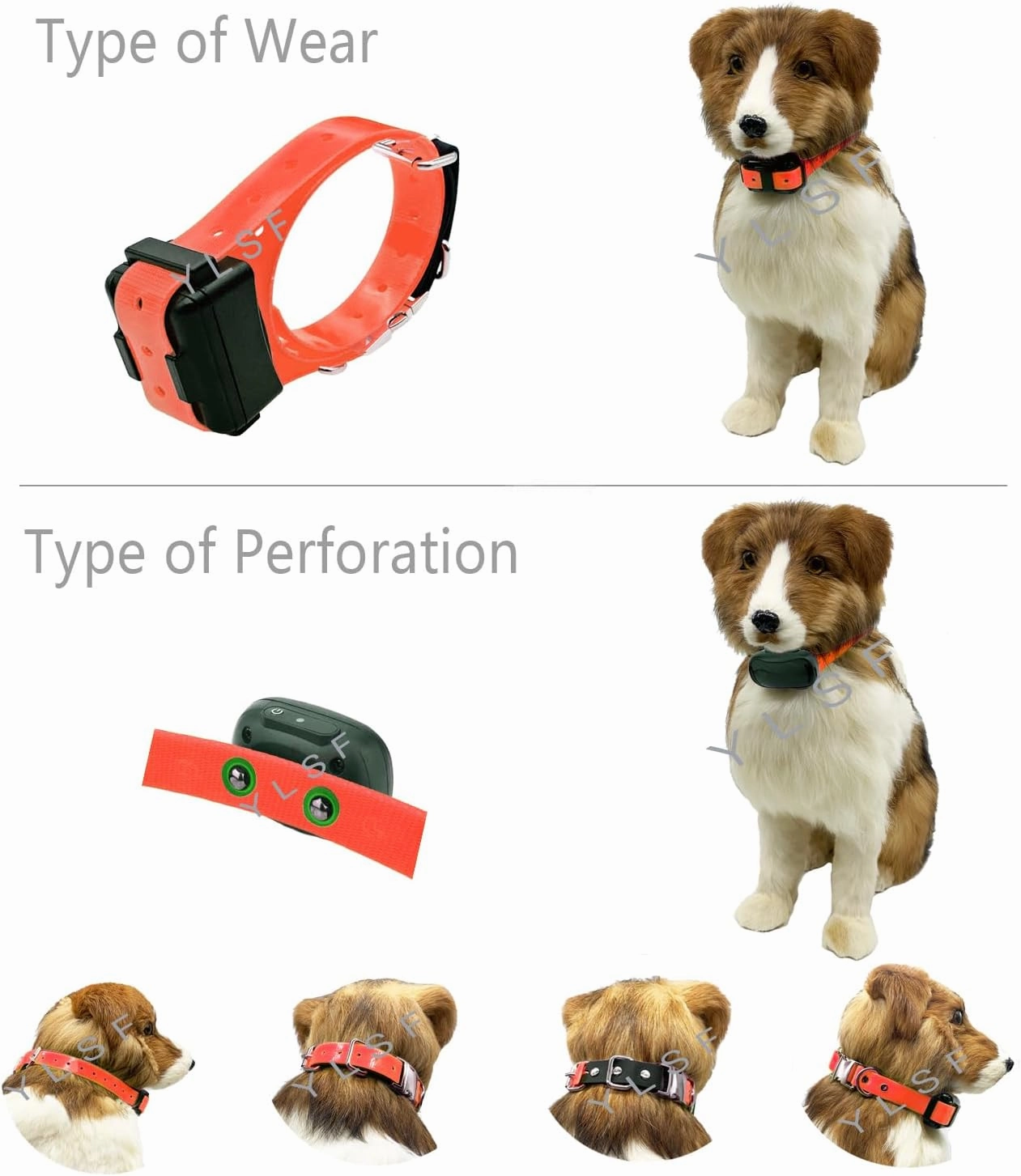 Quick Snap Bungee Dog Collar Strap with D Ring for Most of Electronic Training Shock Collar Receivers-Adjustable Durable Waterproof Odorless 3/4 Inch TPU Collar Replacement for Barking Fence