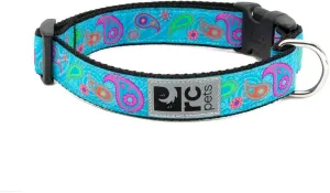 RC Pets 1 Inch Adjustable Dog Clip Collar, Large, Tropical Paisley,L (Neck: 15"-25", Strap Width: 1")