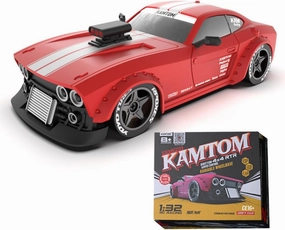 RC Drift Car, Remote Control Car 1/32 Scale 4WD RC Drift Car, High Speed Drifting RC Cars with LED Light, Hobby RC Sport Racing Cars Model Vehicle Birthday Christmas for Adults-RTR