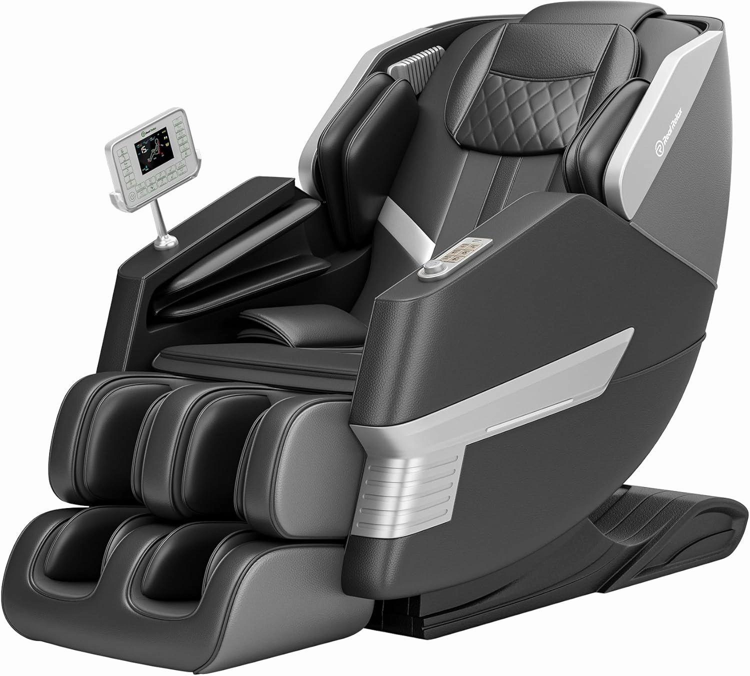 Real Relax 2025 Massage Chair Full Body, 3D SL Track Shiatsu Massage Recliner, 21 Auto and Thai Stretch Modes, APP and LCD Control, Body Scan, Fit Home and Office, PS3300 Black