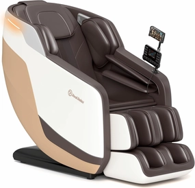 Real Relax 2025 Massage Chair Full Body, Zero Gravity SL-Track Shiatsu Massage Recliner with Thai Stretch, Body Scan, Foot Rollers, Phone Holder, Favor-24 Brown