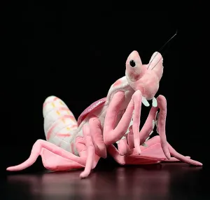 Realistic Pink Mantis Plush Toy - Simulation 12" Soft Pink Mantis Stuffed Animals, Cute Insect Toys Real Plushie Toy, Unique Plush Gift Collection for Kids