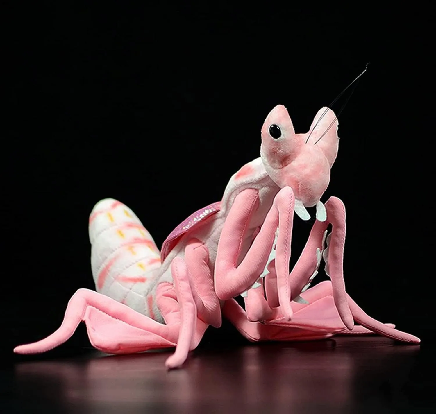 Realistic Pink Mantis Plush Toy - Simulation 12" Soft Pink Mantis Stuffed Animals, Cute Insect Toys Real Plushie Toy, Unique Plush Gift Collection for Kids