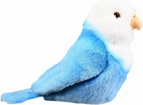 Realistic Parrot Plush - 6'' Kawaii Blue Peony Parrot Stuffed Animal - Plushy and Squishy Toy - Cute Little Bird Plushie Toys Gift for Boys and Girls