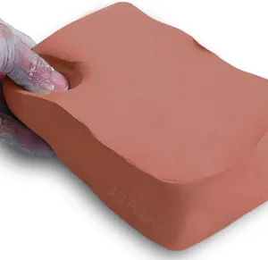 ReArt Stone Air Dry Modeling Clay 3.3LBS, for Sculpting, Wheel Throwing, Hand Building, All-Purpose Modeling Clay (Terracotta)